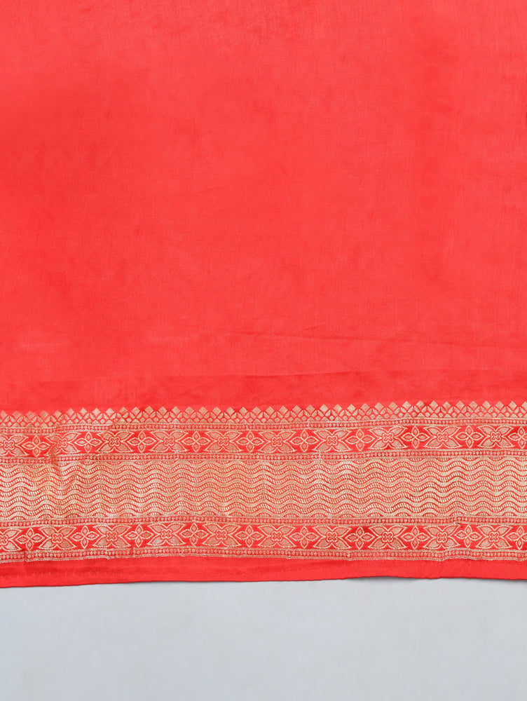 Rangkat Muslin Crepe Weaving Saree with Heavy Jaal