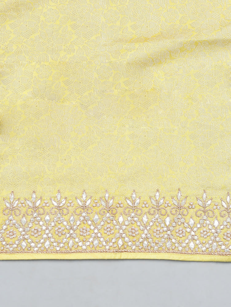 Yellow and Beige Rangkat Dola Silk Saree